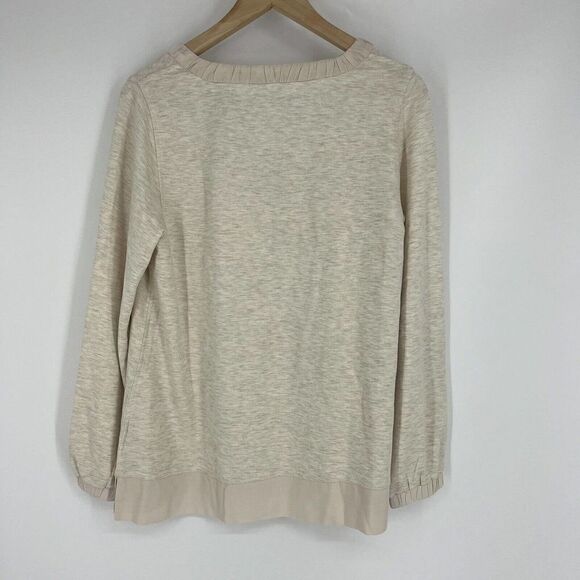 Soft Surroundings Top Size Small Womens Tan Rue Cler Pullover Oatmeal Shirt Knit - Picture 4 of 6